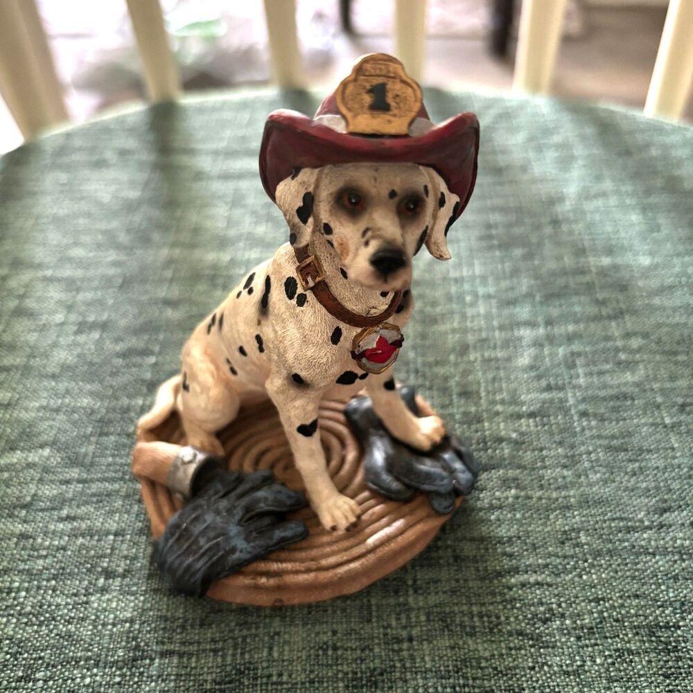 Vanmark Red Hats of Courage Dalmatian Firefighter Figurine I’m On It 1998 5"H